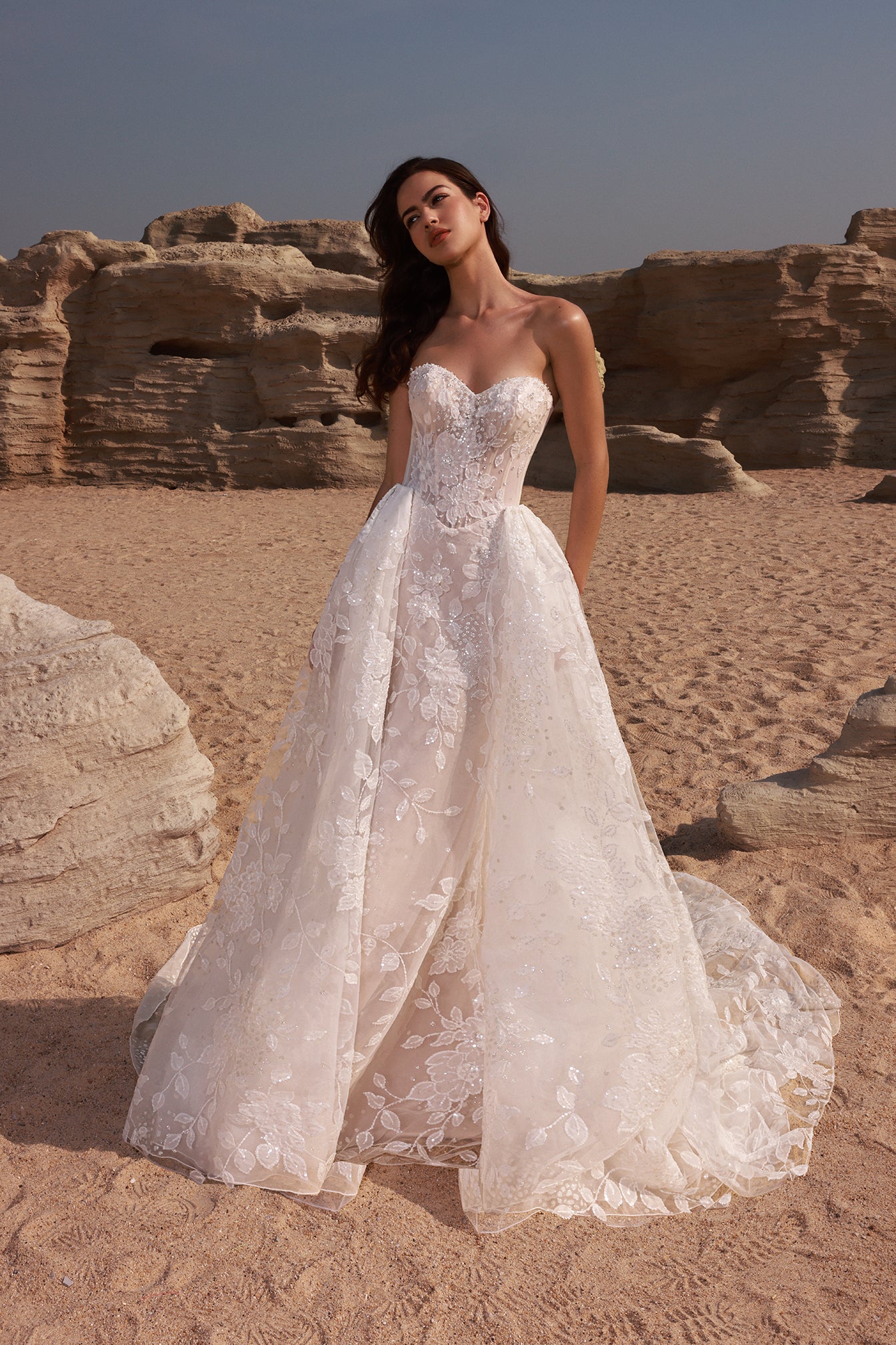 helena bridesmaid dress Low back wedding dress Helena with detachable overskirt